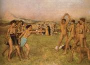 Edgar Degas Young Spartans Exercising Sweden oil painting reproduction